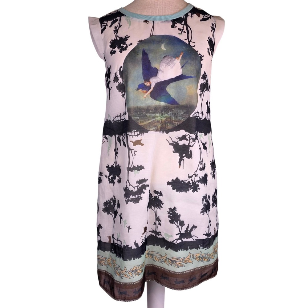 La Chapelle Sport Women's S Fairy Tale Graphic Shift Dress Ethereal Whimsical